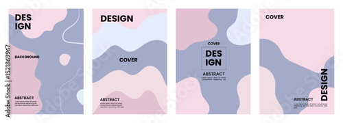 Abstract background design for poster, flyer, and cover bundle template in A4 size.