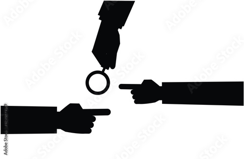 Human Hand Silhouette, Human right hand vector