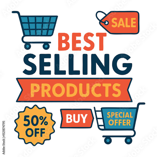 This best selling product logo features a bold and eye-catching design that highlights top-rated and popular items. With dynamic elements like stars, ribbons, or badges, it effectively conveys trust, 