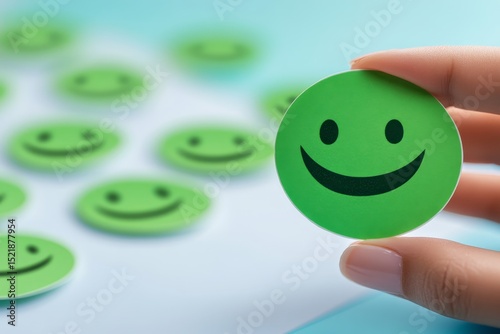 Thoughtfully chosen happy smile face paper cut, boasting top feedback ratings and enthusiastic customer reviews, mental health screening, child health and wellness, World Mental Health Day, embracing