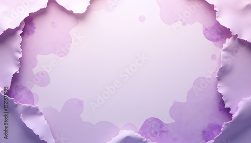 Purple Paper Frame with Watercolor Splash