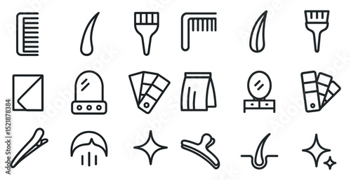 Hair and beauty icons for salon or digital design projects
