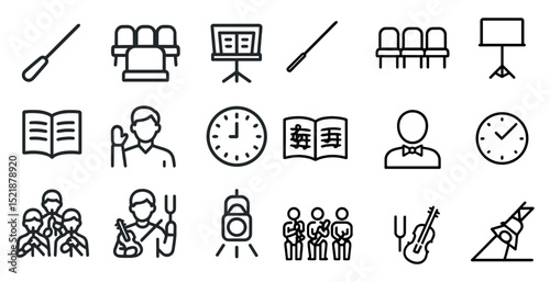 Musical icons and symbols for orchestral concert design and education