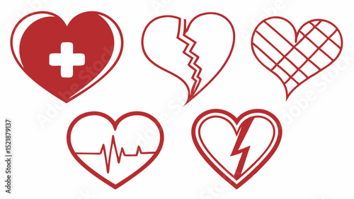 Heart Icons Medical, Broken, EKG, and More - Free Vector Graphics