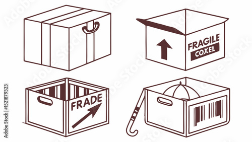 Shipping Boxes Packaging, Cardboard Boxes, Delivery, Freight, Parcel
