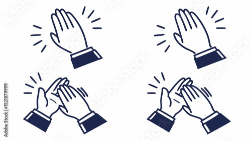 Applauding Hands Illustrations  A Collection of High-Quality Hand Clap Graphics for Design Projects