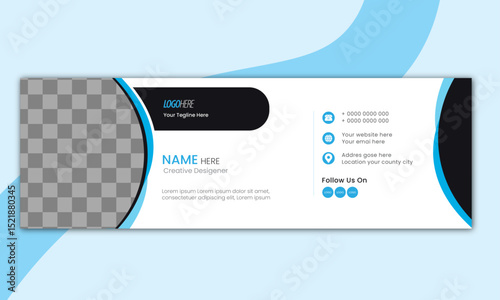 corporate creative business Email signature design templet set or email footer and personal social media cover.