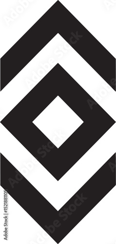 Abstract arrow directional design element