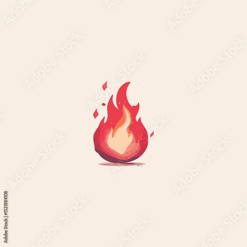 Fire logo flat vector design