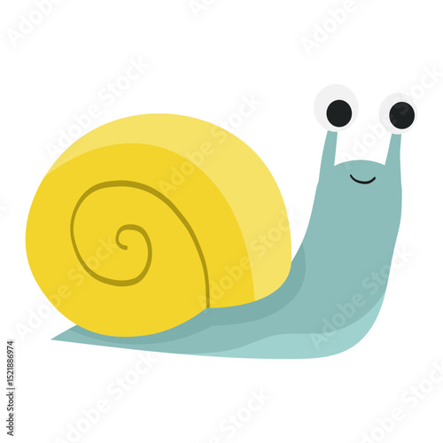 Cartoon Illustration of Snail