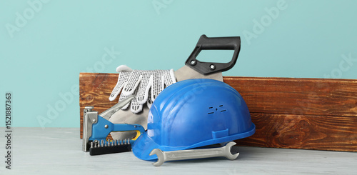 Set of construction tools o...