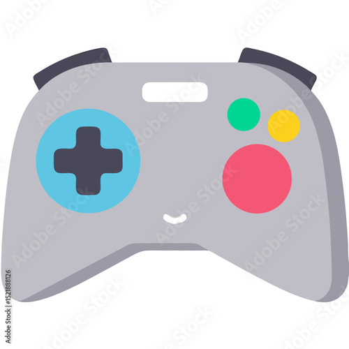 Gamepad plays in a vibrant, colorful style, a playful gaming concept vector illustration with a clean, white background.