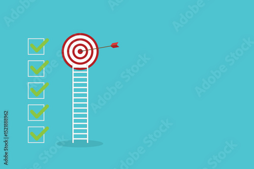 Checklist goal. Steps until achievement.	