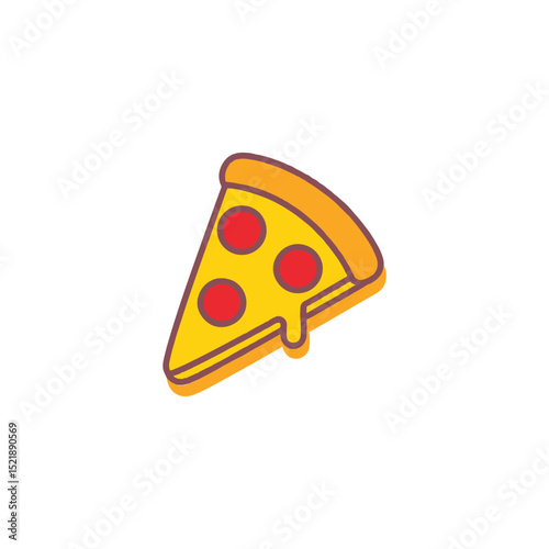 Pizza Slice Icon Vector Illustration