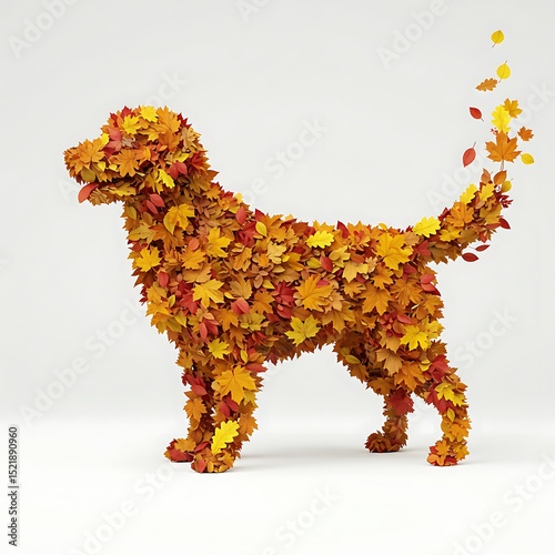 Creative Leaf Dog Sculpture