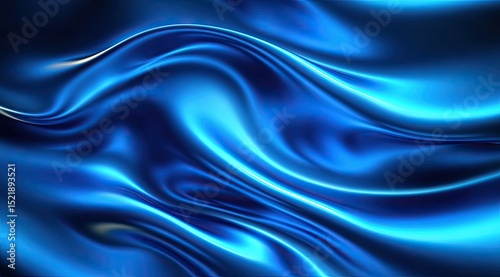 Wallpaper Mural Abstract flowing blue fabric Torontodigital.ca