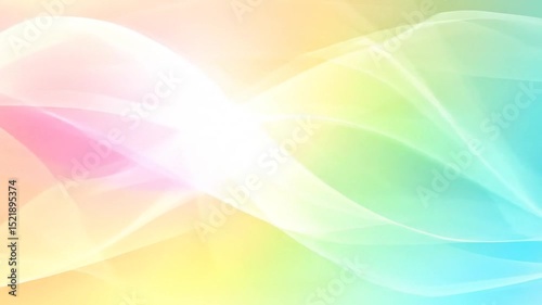 Pastel Gradient Flowing Curves Background - Colorful Abstract Motion Design Video