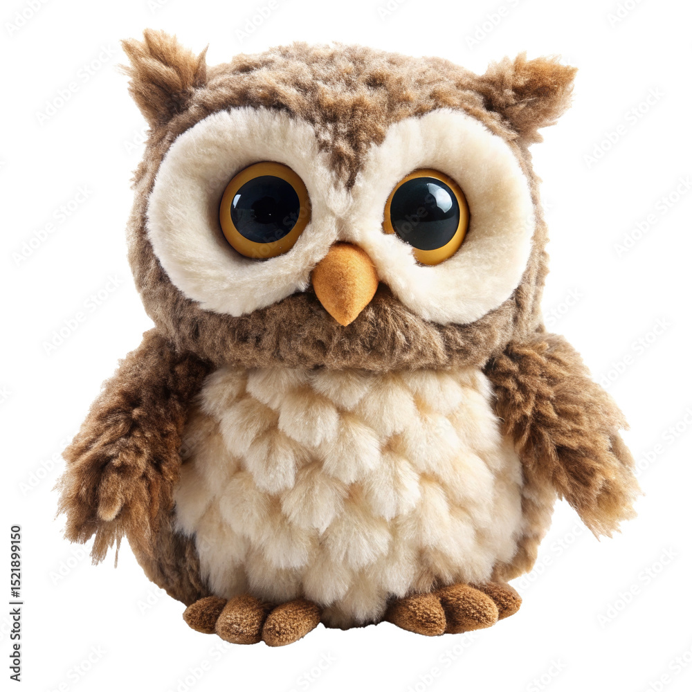 Obraz premium plush owl toy PNG, transparent background