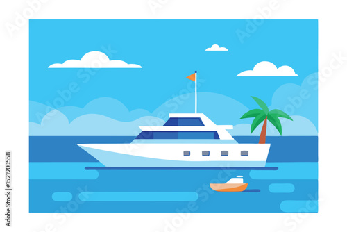 yacht in the sea