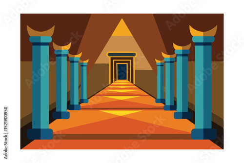 egyptian temple corridor