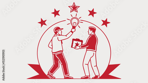 Two Colleagues Sharing an Idea in a Collaborative Environment
