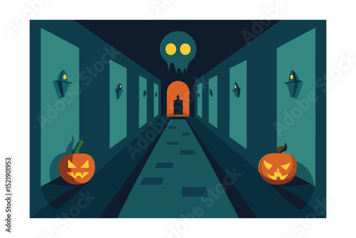 halloween background with pumpkin