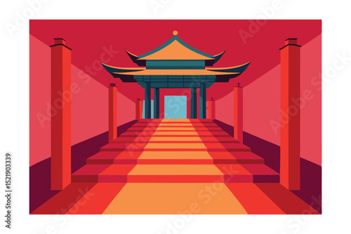 red chinese temple