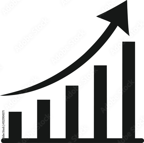 single line art of a curved upward arrow wrapped