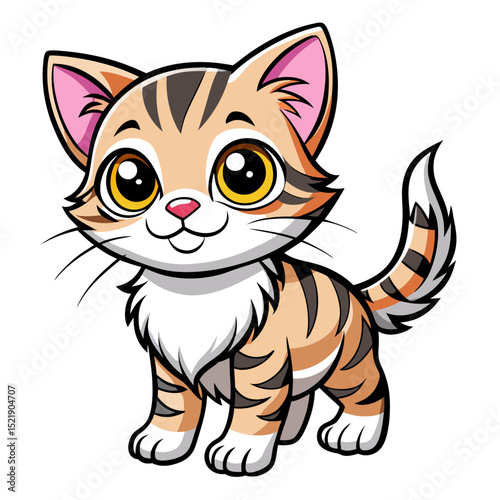 Cute Baby Cat Vector – Kitten Illustration for Kids and Crafters