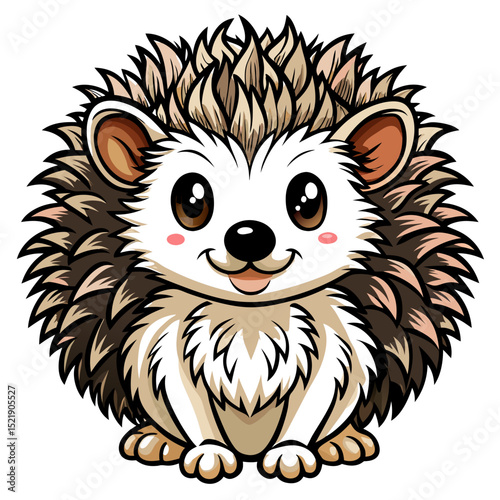 Cute Baby Hedgehog Vector – Jungle Animal Illustration for Kids