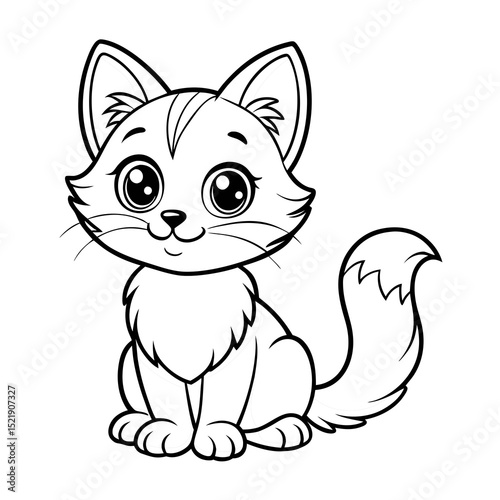 Cute Baby Cat Vector – Kitten Illustration for Kids and Crafters