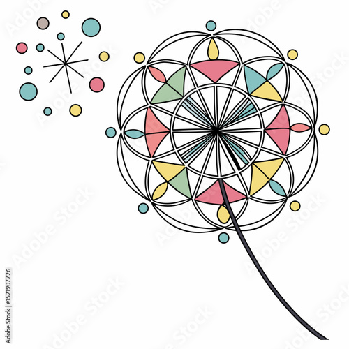 Whimsical Dandelion Art Seed Head