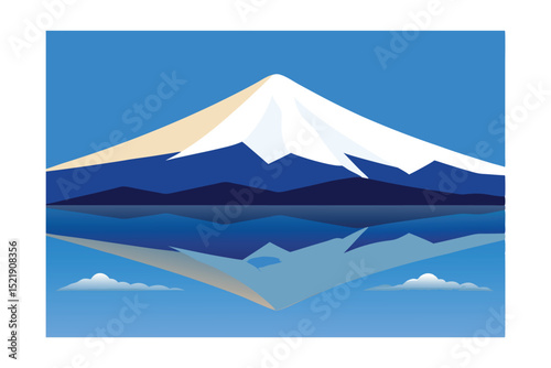 mount fuji and cherry blossoms