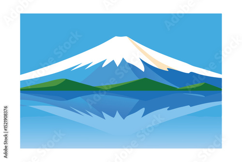 mount fuji and cherry blossoms
