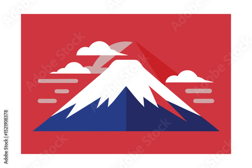 vector illustration of a mountain landscape