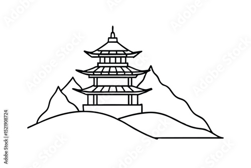 vector illustration of a castle