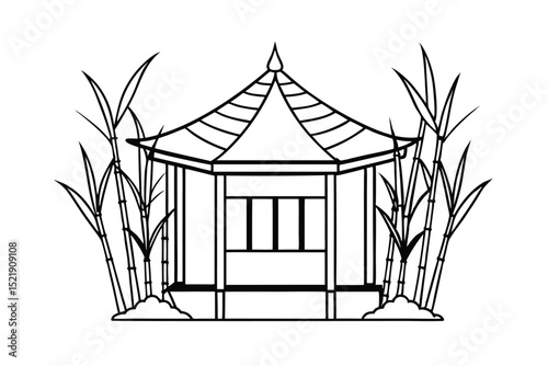 vector illustration of an old house