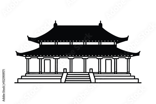 chinese temple vector illustration