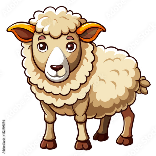 Cute Sheep Vector – Farm Animal Illustration for Kids, Crafts, and Country Decor