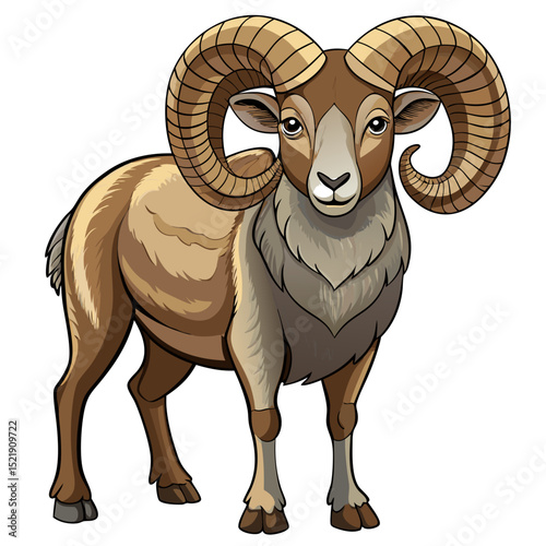 Cute Goat Vector – Farm Animal Illustration for Crafts, Kids, and Rustic Decor