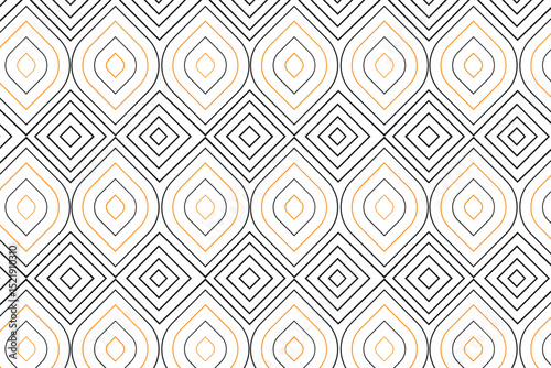 Design de Repetição Geométrico com Formas de Escudo e Diamante – Estilo Minimalista Tribal