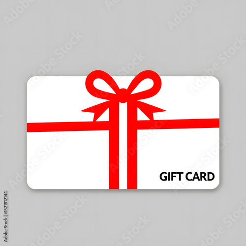 Gift card icon, prepaid voucher, simple design