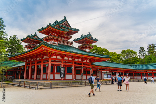 Heian Jingu Shrine, a Shinto shrine in Kyoto, Japan