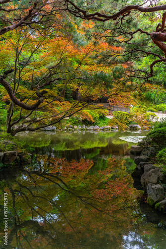 Garden of Heian Jingu Shrine in Kyoto, Japan