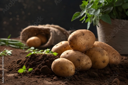 potatoes in the garden