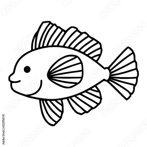 Lion fish outline illustration