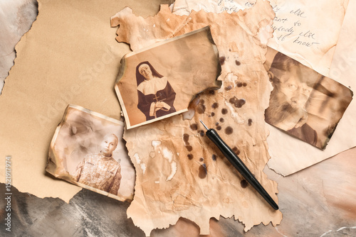 Old photos of relatives wit...