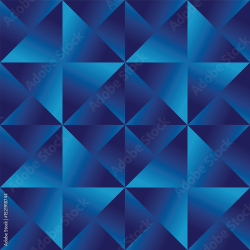 Abstract Blue Geometric Triangle Pattern