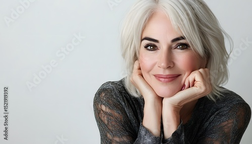 A woman with short gray hair smiles warmly.