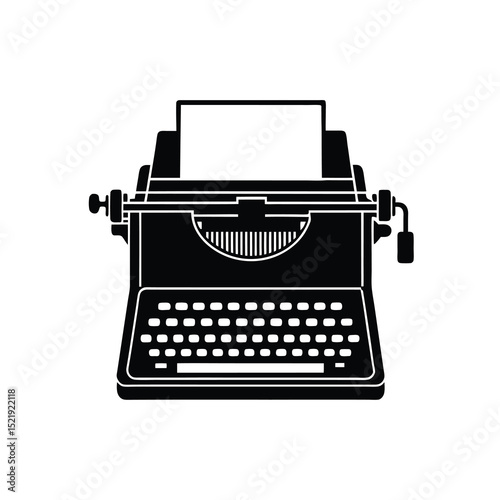 Retro Typewriter Ink Vector Art